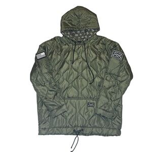 Olive Green Grunt Style Woobie Hoodie Men’s X-Large